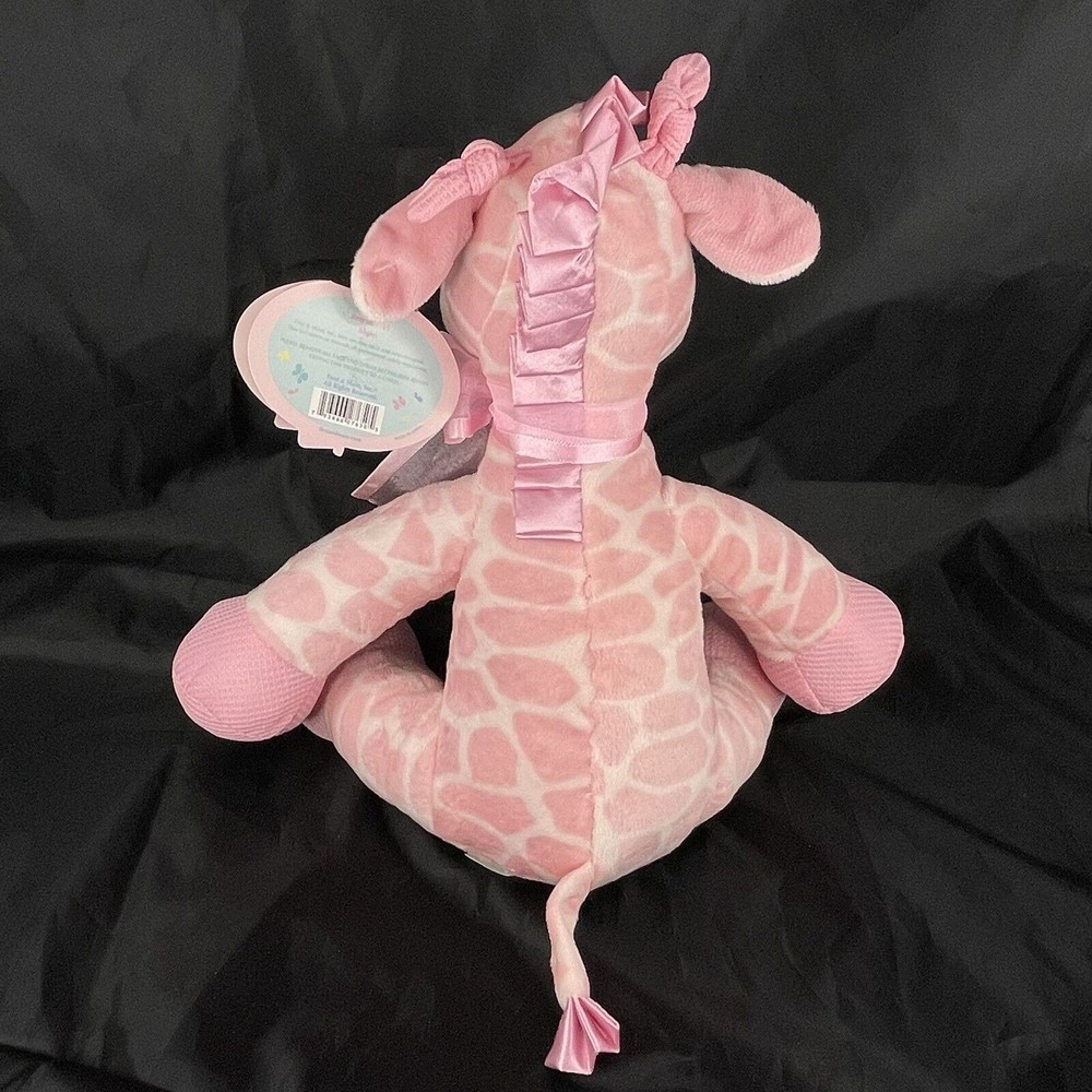 First And Main Jingles Pink Giraffe Baby Plush Rattle Stuffed Toy Soft Eye #2765 - Picture 2 of 12